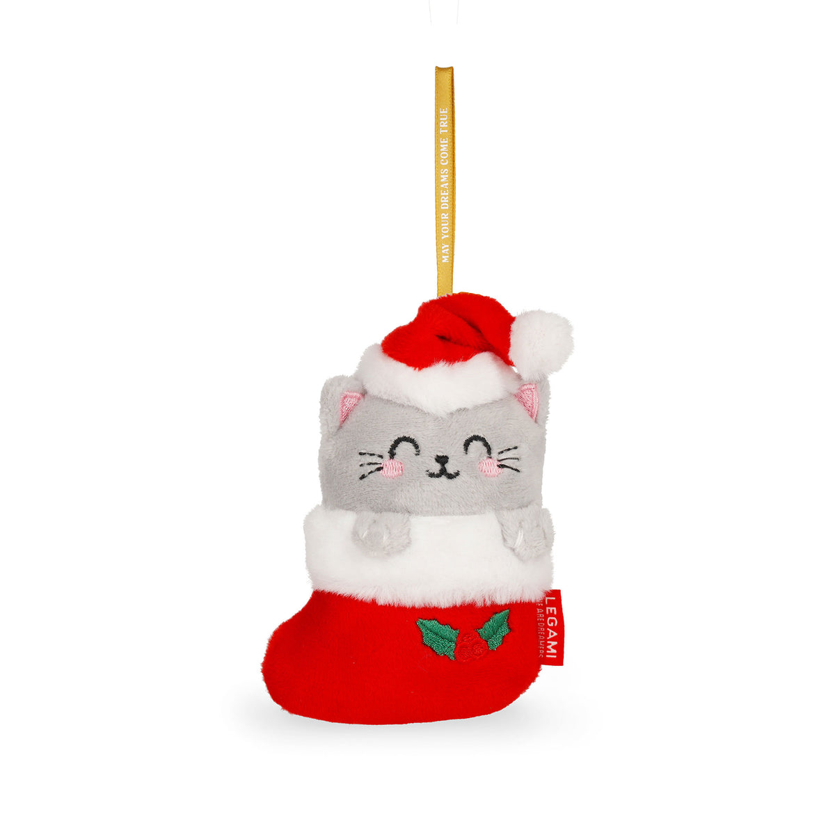 Enfeite de Natal em Peluche Legami Ho-Ho-Hornaments – Gato