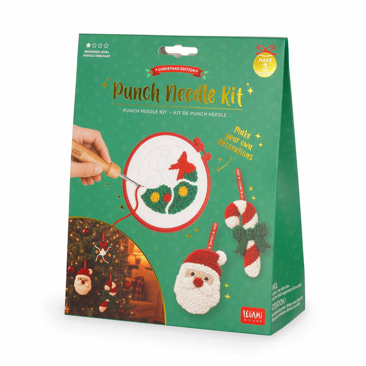 Kit de Punch Needle Legami – Decoração de Natal
