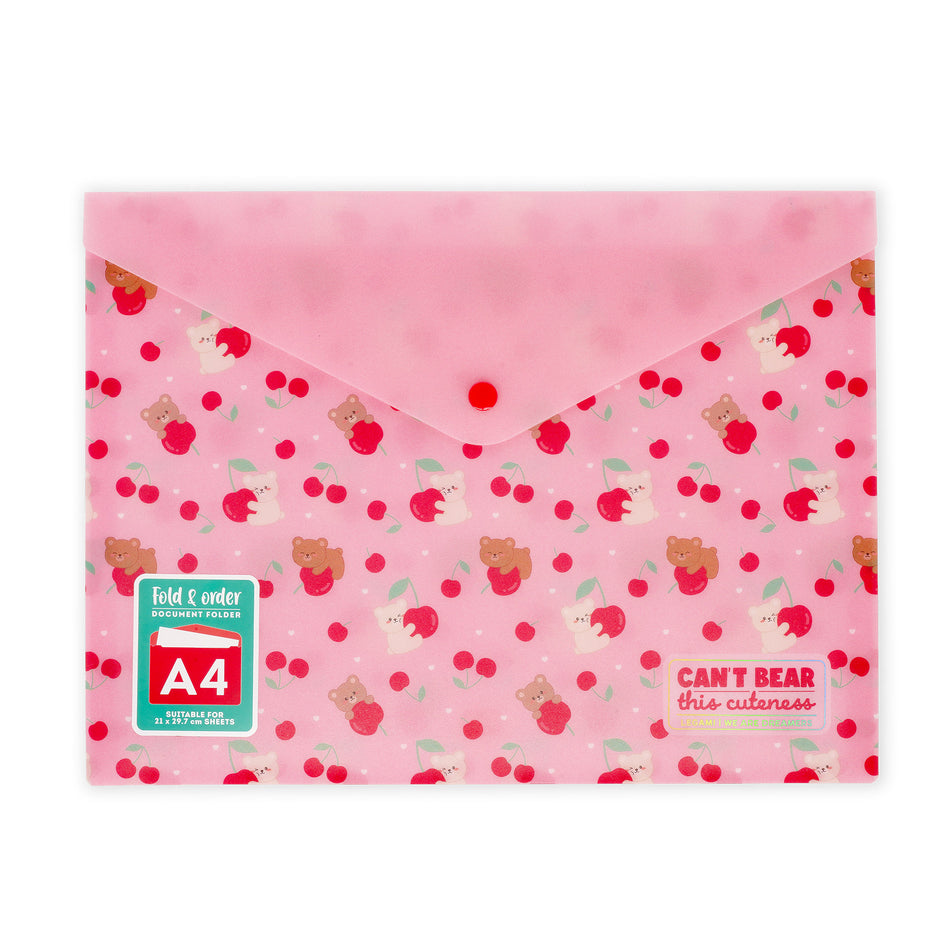 Porta documentos A4 Legami - Urso cereja