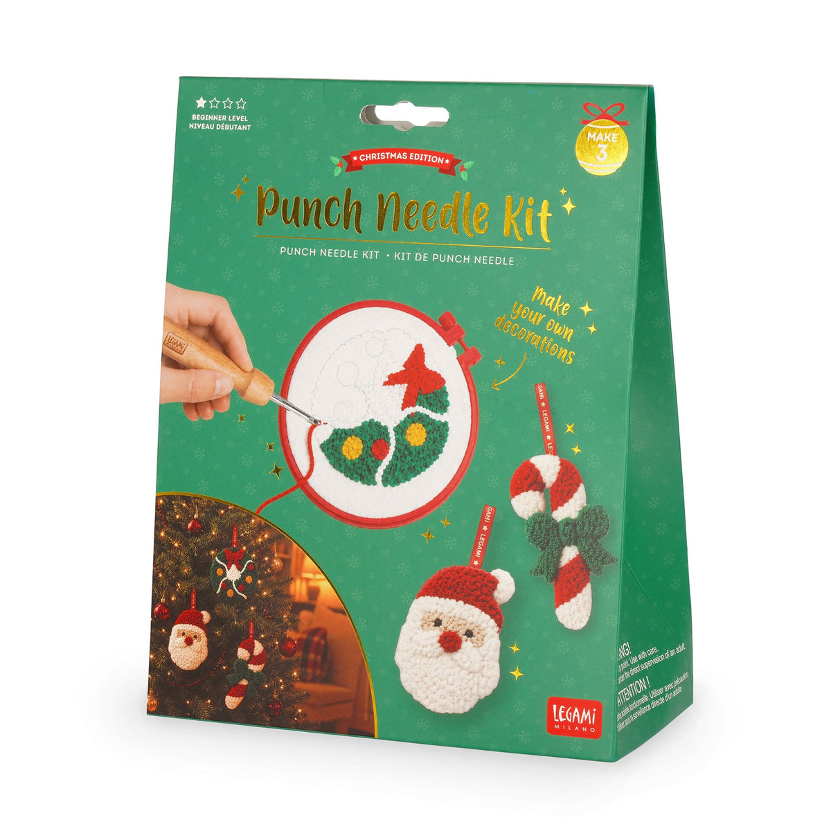 Kit de Punch Needle Legami – Decoração de Natal
