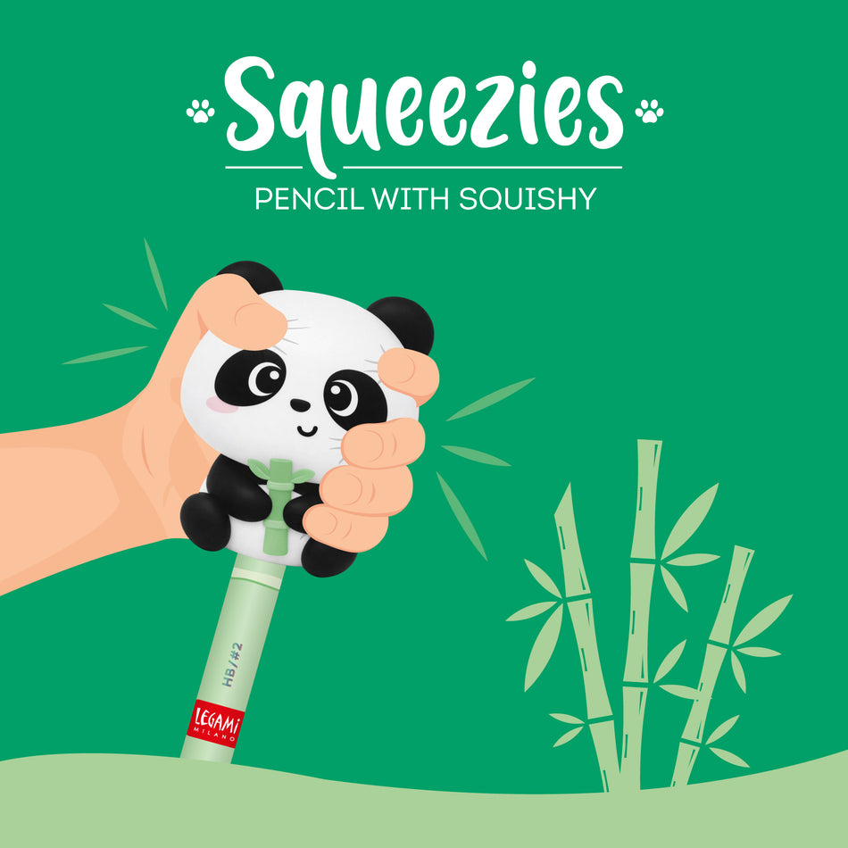 Lápis com boneco squishy Panda - Legami