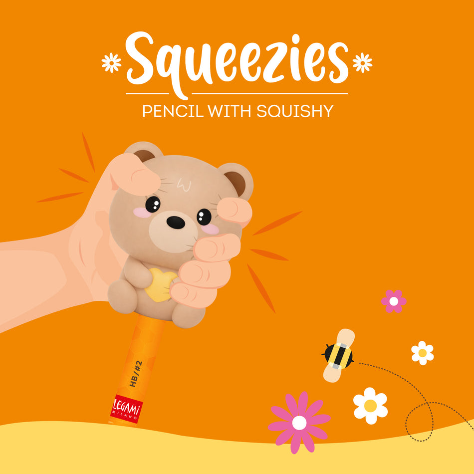 Lápis com boneco squishy Urso - Legami