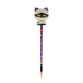 Lápis com Topo Anti-Stress Gato Preto Halloween Legami