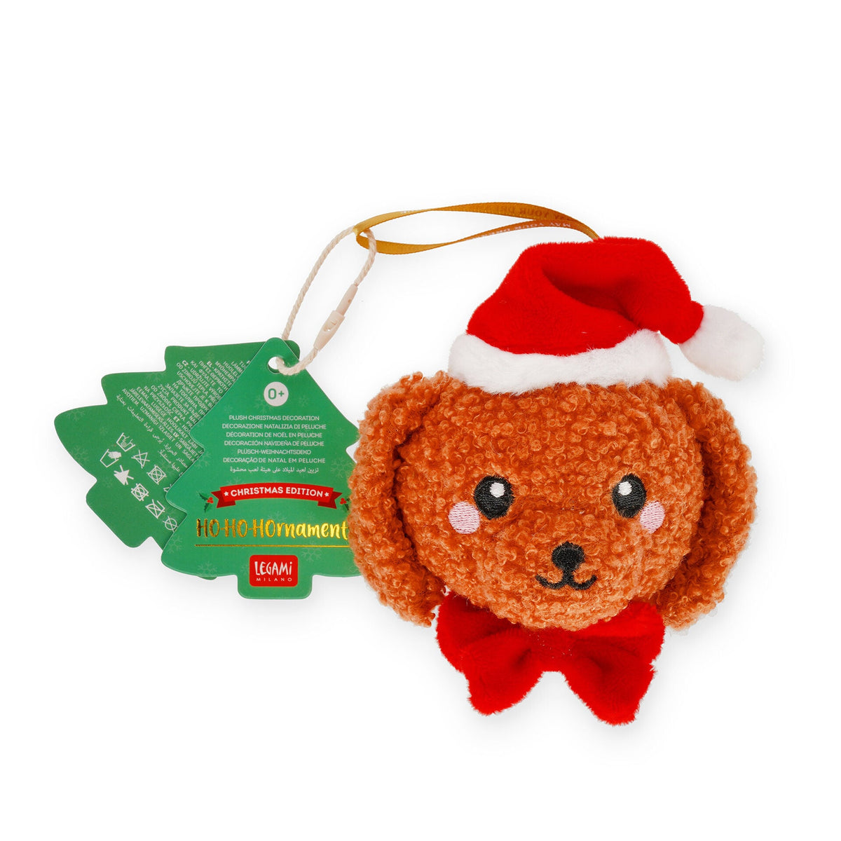 Enfeite de Natal em Peluche Legami Ho-Ho-Hornaments – Cão