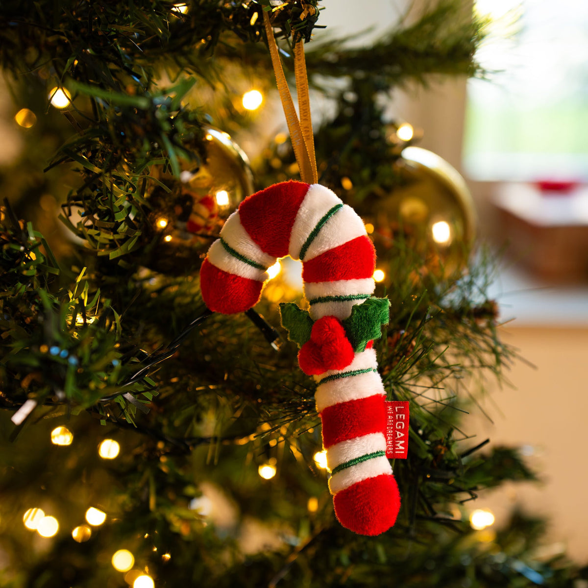 Enfeite de Natal em Peluche Legami Ho-Ho-Hornaments – Bengala de Natal