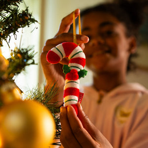 Enfeite de Natal em Peluche Legami Ho-Ho-Hornaments – Bengala de Natal