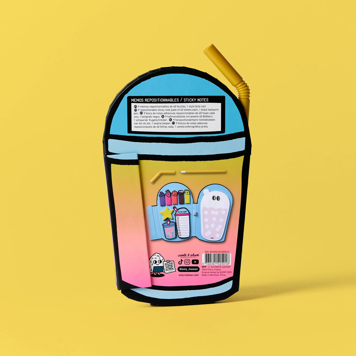 Bloco de Notas Adesivas OMY Sticky Notes Bubble Tea - detalhe 2