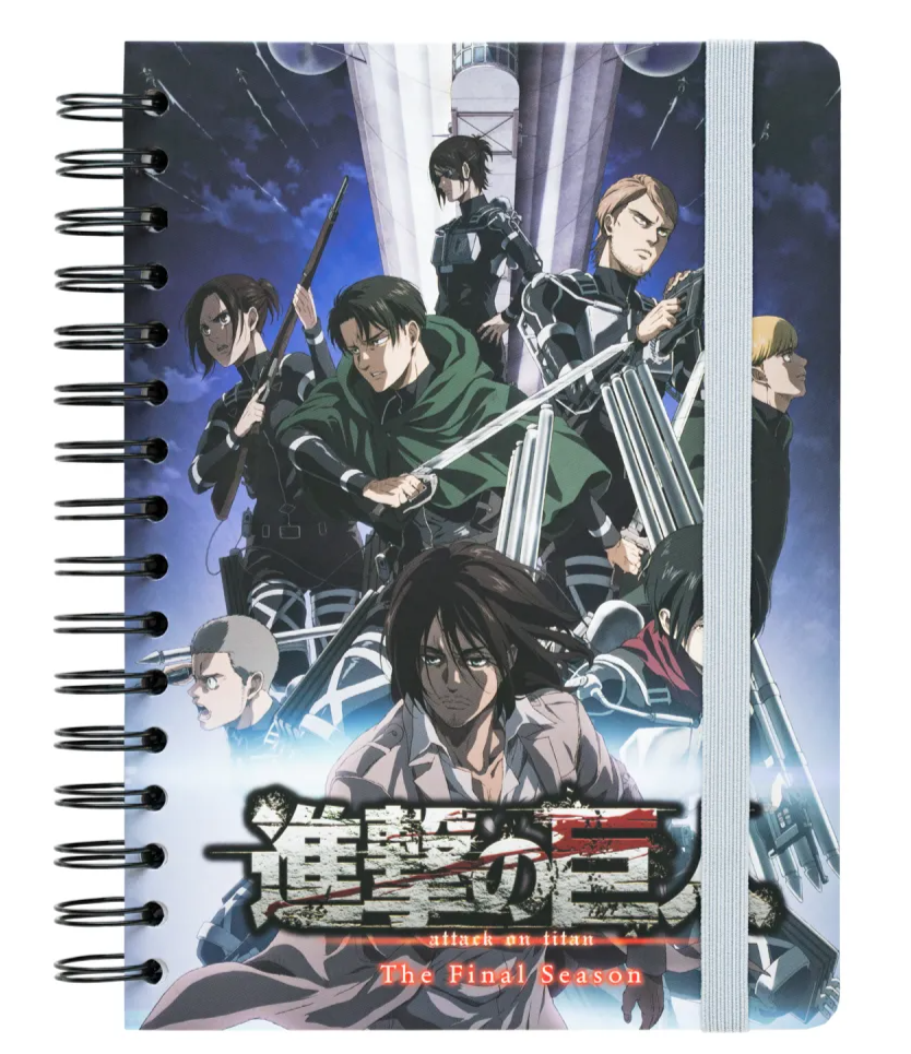 CADERNO CAPA DURA A5 ATTACK ON TITAN
