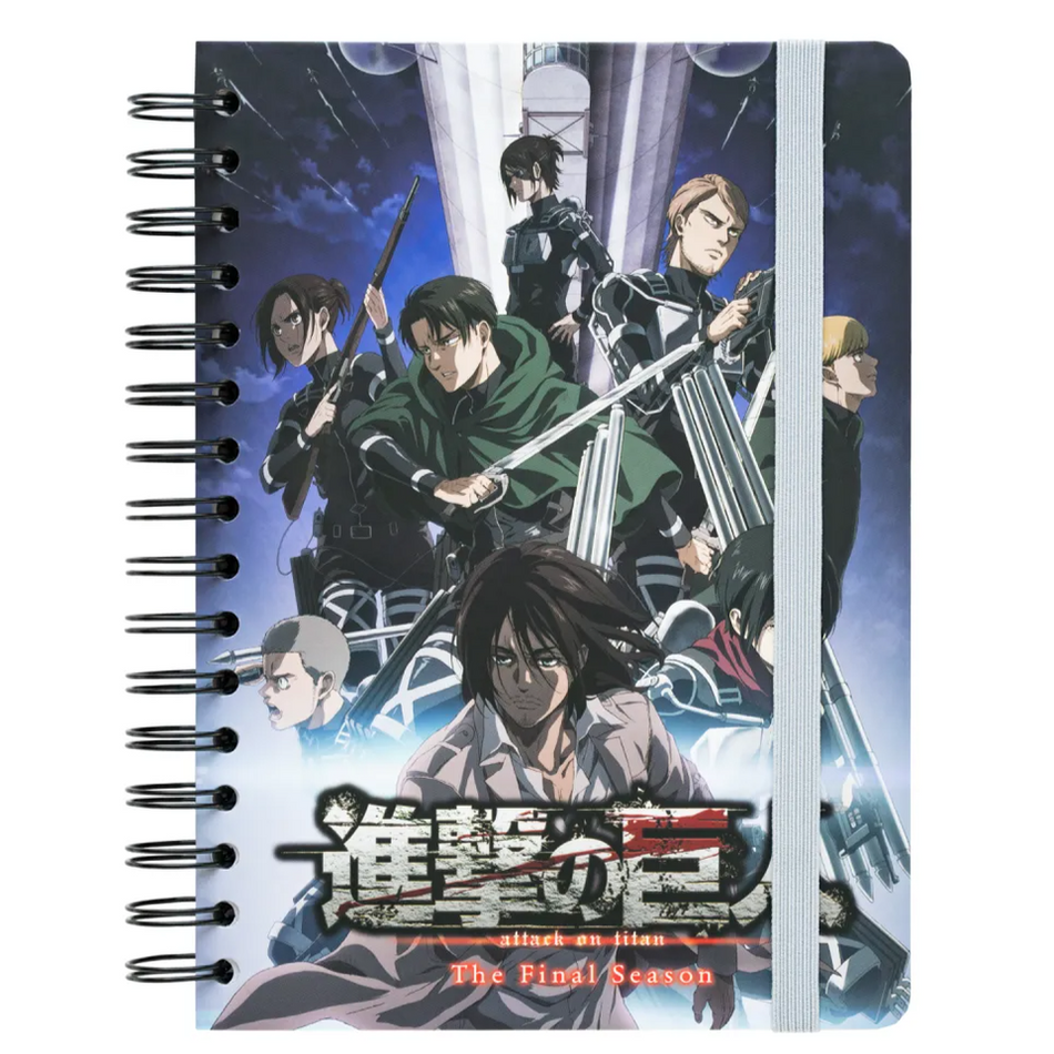 CADERNO CAPA DURA A5 ATTACK ON TITAN