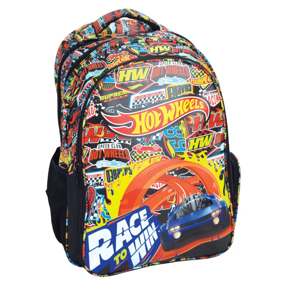 Mochila escolar Hot Wheels 46cm