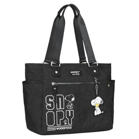 Bolsa de Mão totebag Snoopy Preto