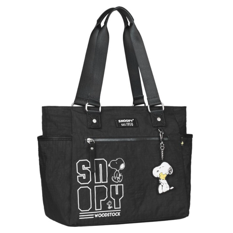 Bolsa de Mão totebag Snoopy Preto
