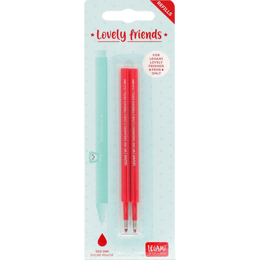 Recargas Canetas Lovely Friends Vermelho 2 Unidades Legami