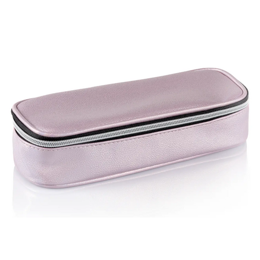 Estojo Oval Rosa brilhante