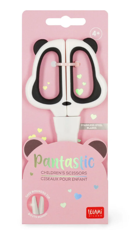 Tesoura Panda com Pontas Arredondadas para Criança - Pantastic - Legami