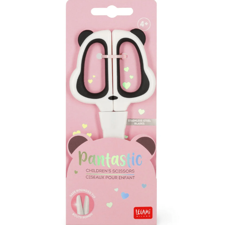 Tesoura Panda com Pontas Arredondadas para Criança - Pantastic - Legami