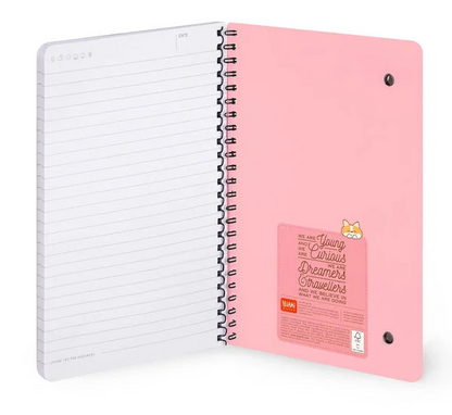 Caderno Legami A5 Espiral linhas - Corgi