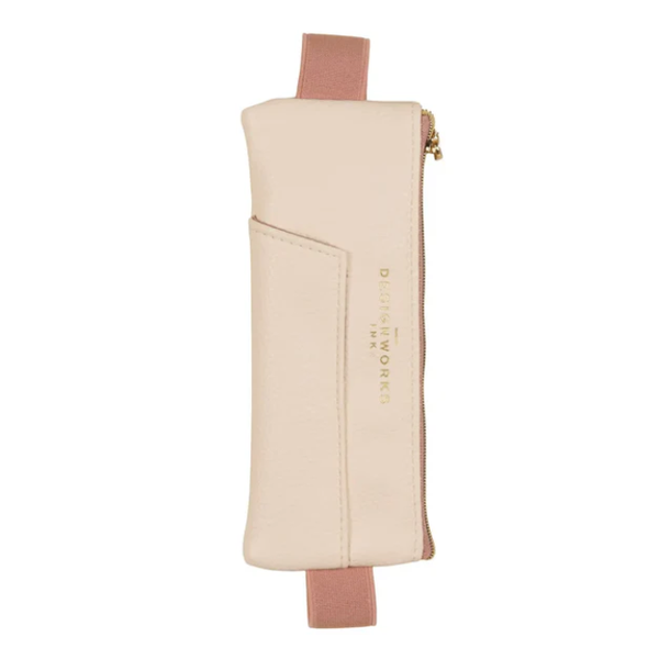 Estojo para Canetas em Pele Vegan Creme e Taupe – DesignWorks Ink