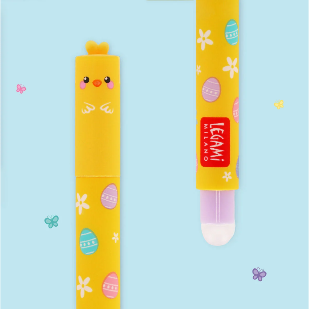 Conjunto de 2 canetas apagáveis hoopy easter