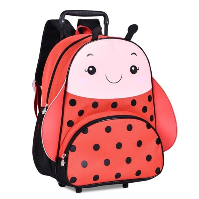 Mochila Trolley pré-escolar Joaninha 33cm