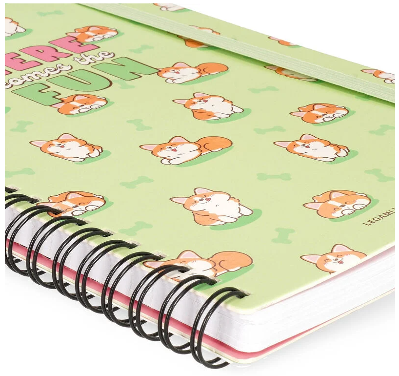 Caderno Legami A5 Espiral linhas - Corgi