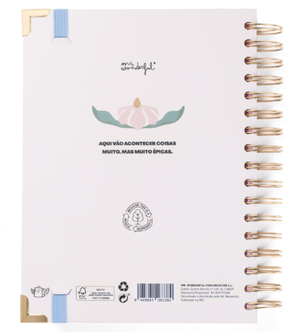 Agenda Wonder 2025-26 Diária - A vida é agora - Mr.Wonderful