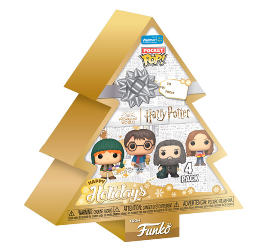 Arvore de Natal com 4 figuras Pocket Pop Harry Potter