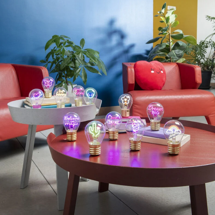 Candeeiro de mesa em forma de lâmpada Unicornio Legami
