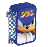 Estojo Triplo Sonic com material