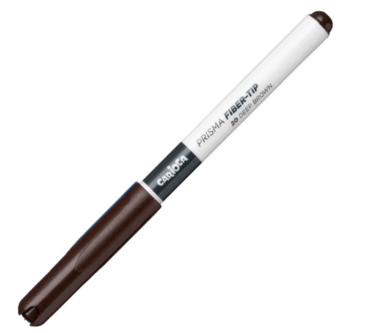 Marcador Carioca plus Prisma fiber-tip Castanho escuro