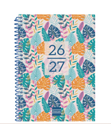 Agenda semanal espiral A6 Tropical 129x150mm 26/27 16 meses Finocam