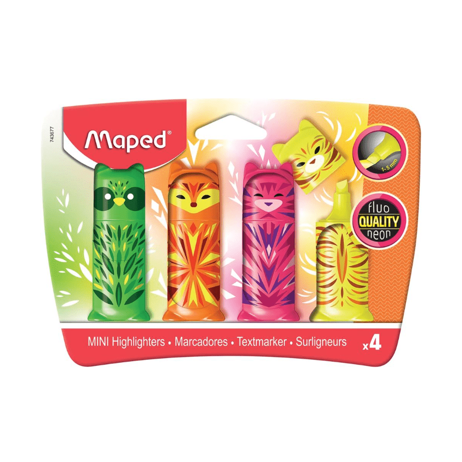 Mini Marcadores Maped Friends - 4 Unidades
