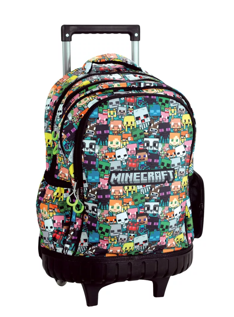 Trolley escolar Minecraft premium 42cm