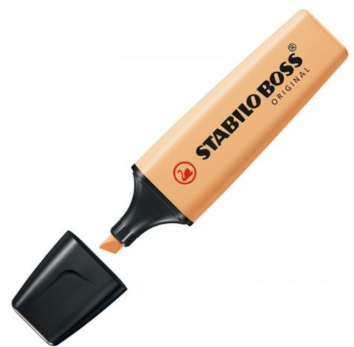 Sublinhador Stabilo pastel laranja