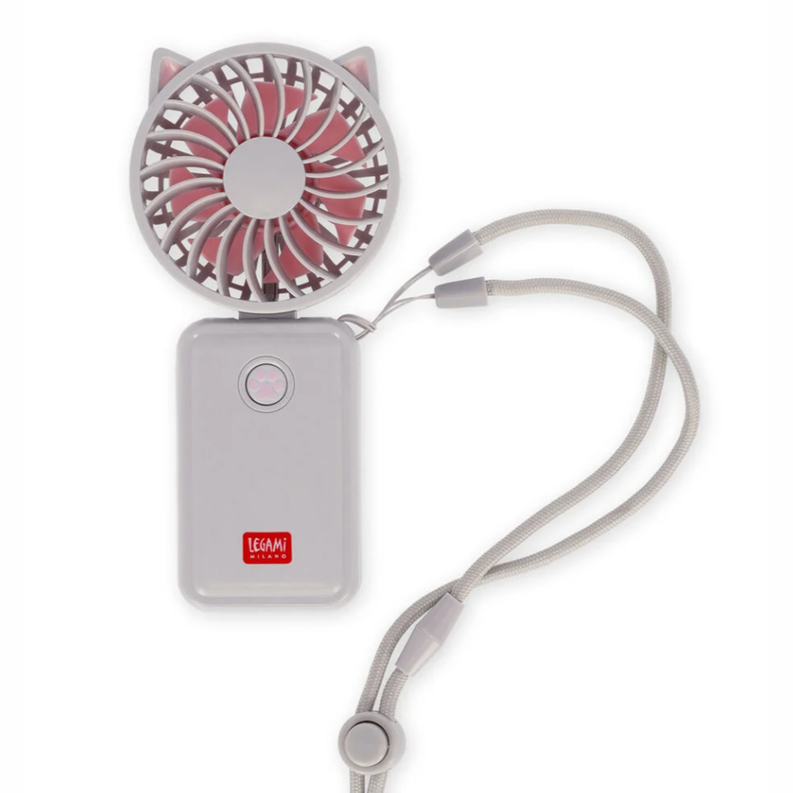 Ventilador portátil recarregável - Kitty - Legami