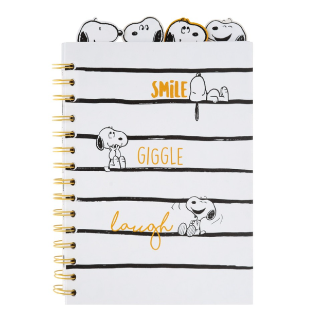 Caderno snoopy com separadores