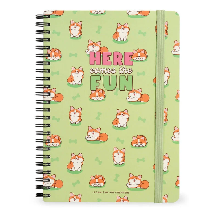 Caderno A4 Legami Espiral Maxi - Corgi
