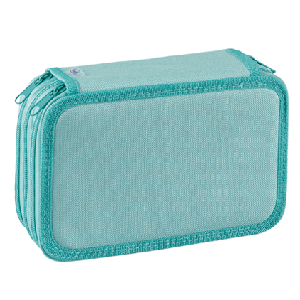 Estojo completo com 3 fechos Verde pastel Favorit