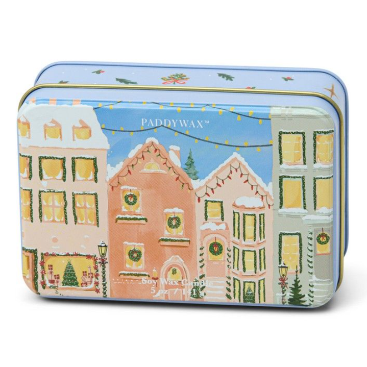 Vela lata de Natal 141g Vila de Natal - Pão de Gengibre e Baunilha