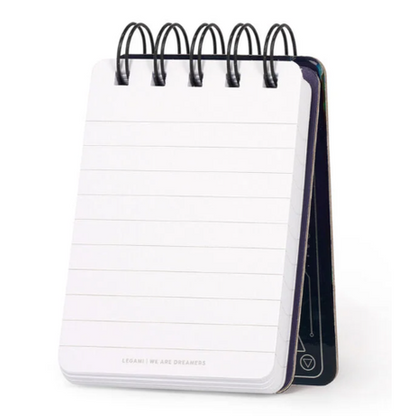 Caderno pautado com capa dura ilustrada - Traça - Bloco de notas - Encadernação em espiral