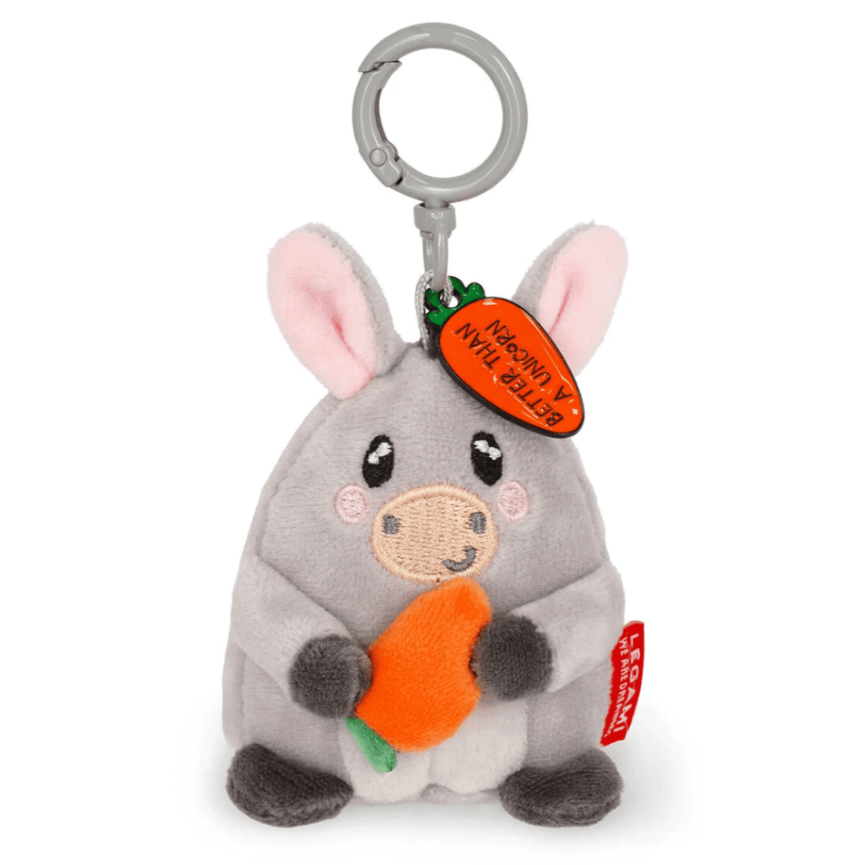 Porta-chaves de peluche burro - Pequeno e super macio!
