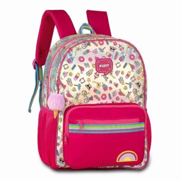 Mochila escolar 40cm Holográfica