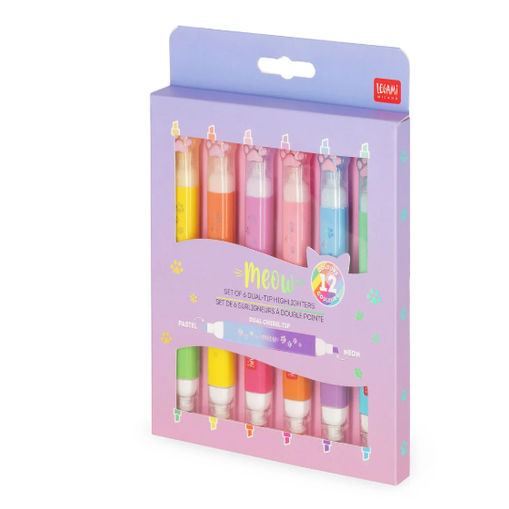 Sublinhadores de ponta dupla Legami Meow