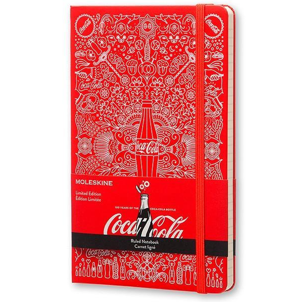 Moleskine pautado grande edi. limitada Coca-Cola