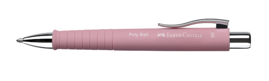 Caneta Esferográfica Retrátil FABER-CASTELL Poly Ball Xb Rosa