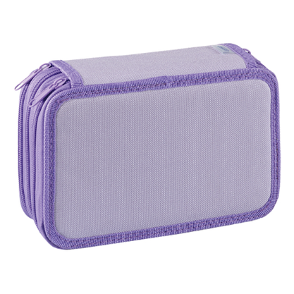 Estojo completo com 3 fechos Lilás pastel Favorit