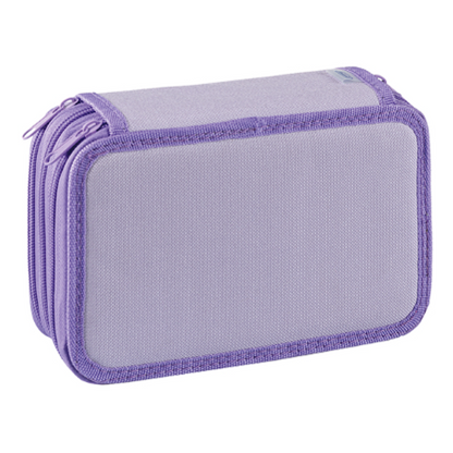 Estojo completo com 3 fechos Lilás pastel Favorit