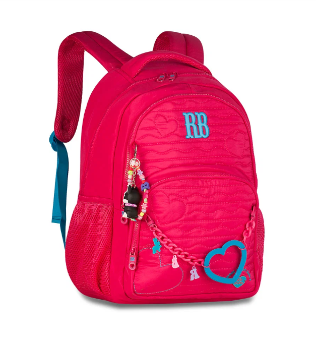 Conjunto Rebecca Bonbon Rosa - Mochila+Lancheira+Estojo