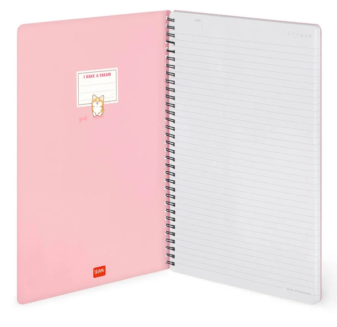 Caderno A4 Legami Espiral Maxi - Corgi