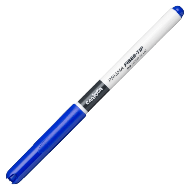 Marcador Carioca plus Prisma fiber-tip Azul escuro